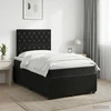 Spyruoklinė lova su čiužiniu Juoda 120 x 190 cm Aksomas