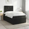 Spyruoklinė lova su čiužiniu Juoda 120 x 190 cm Aksomas