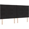 Spyruoklinė lova su čiužiniu Juoda 200 x 200 cm Aksomas