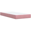 Spyruoklinė lova su čiužiniu Rožinė 90 x 200 cm Aksomas