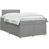 Spyruoklinė lova su čiužiniu Šviesiai pilka 120 x 200 cm