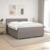 Spyruoklinė lova su čiužiniu Taupe 200 x 200 cm Audinys