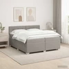Spyruoklinė lova su čiužiniu Taupe 200 x 200 cm Audinys
