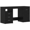 Stalas 2 pcs Juodas ąžuolas 140 x 50 x 76 cm Apdirbta mediena