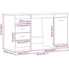 Stalas 2 pcs Juodas ąžuolas 140 x 50 x 76 cm Apdirbta mediena
