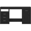 Stalas 2 pcs Juodas ąžuolas 140 x 50 x 76 cm Apdirbta mediena