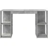 Stalas Betono pilka 130 x 50.5 x 75 cm Apdirbta mediena