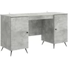Stalas Betono pilka 142,5 x 50 x 75 cm Apdirbta mediena