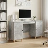 Stalas Betono pilka 142,5 x 50 x 75 cm Apdirbta mediena