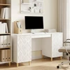 Stalas Itin blizgi balta 142,5 x 50 x 75 cm Apdirbta mediena