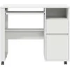 Stalas su ratais su ratu Balta 91 x 50 x 77 cm Apdirbta mediena
