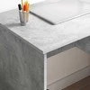 Stalas su stalčių Betono pilka 90 x 49 x 75 cm Apdirbta mediena