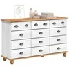 Komoda ASKIM Balta 79 x 40 x 133,5 cm Kietos pušies mediena