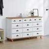 Komoda ASKIM Balta 79 x 40 x 133,5 cm Kietos pušies mediena