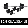 Štanga + 2 hanteliai, 60,5kg rinkinys