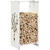 Stovas malkoms, balta, 40x30x80 cm, šaltai valcuotas plienas