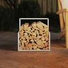 Stovas malkoms, balta, 40x40x40 cm, šaltai valcuotas plienas