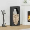 Stovas malkoms, juodos, 50x23x100 cm, šaltai valcuotas plienas