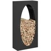 Stovas malkoms, juodos, 50x23x100 cm, šaltai valcuotas plienas