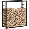 Stovas malkoms, matinės juodos spalvos, 80x28x86cm, plienas