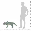 Stovintis pliušinis žaislas triceratopsas, žalios spalvos, XXL