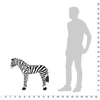 Stovintis pliušinis žaislas zebras, juodas ir baltas, XXL