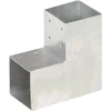 Stulpo sujungimas, 101x101mm, galvanizuotas metalas, L formos