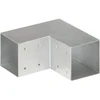 Stulpo sujungimas, 91x91mm, galvanizuotas metalas, L formos