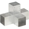 Stulpo sujungimas, 91x91mm, galvanizuotas metalas, X formos