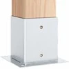 Stulpų pagrindai kvadratiniai, 12vnt., sidabriniai, 121x121mm