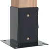 Stulpų pagrindai kvadratiniai, 4vnt., antracito sp., 91x91mm