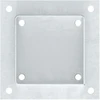 Stulpų pagrindai kvadratiniai, 4vnt., sidabriniai, 121x121mm