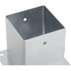 Stulpų pagrindai kvadratiniai, 4vnt., sidabriniai, 121x121mm