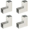 Stulpų sujungimai, 4vnt., 71x71mm, metalas, L formos