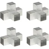 Stulpų sujungimai, 4vnt., 91x91mm, metalas, X formos