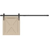 Stumdomų spintelės durelių rinkinys, juodas, 122cm, plienas