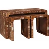Suklijuotas stalas 3 vnt. Ruda 82 x 40 x 46 cm