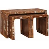 Suklijuotas stalas 3 vnt. Ruda 82 x 40 x 46 cm