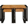 Suklijuotas stalas 3 vnt. Ruda ir juoda 82 x 40 x 45 cm