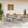 Sodo Kėdė 6 pcs Ruda 56 x 57 x 87 cm Kietos akacijos mediena