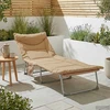 Sulankstomas saulės gultas su pagalvėle Smėlio