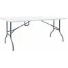 Sulankstomas sodo stalas, baltas, 180x72x72cm, HDPE