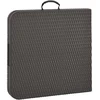 Sulankstomas sodo stalas, rudas, 120x60x74cm, HDPE ratano imit.