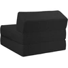 Sofa Sulankstomas Sofos Lova Juoda 60 x 70 x 41 cm Audinys