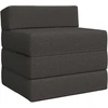 Sofa Sulankstomas Sofos Lova Tamsiai pilka 200 x 70 x 15 cm Audinys