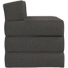 Sofa Sulankstomas Sofos Lova Tamsiai pilka 200 x 70 x 15 cm Audinys