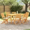 Sulankstoma kėdė su pagalve 6 pcs Balta 49 x 57.5 x 92cm