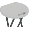 Sulankstomos baro taburetės, 2 vnt., HDPE ir plienas, baltos