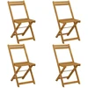 Sulankstomos sodo kėdės 4 pcs Natūrali 40 x 53 x 80 cm