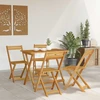 Sulankstomos sodo kėdės 4 pcs Natūrali 40 x 53 x 80 cm